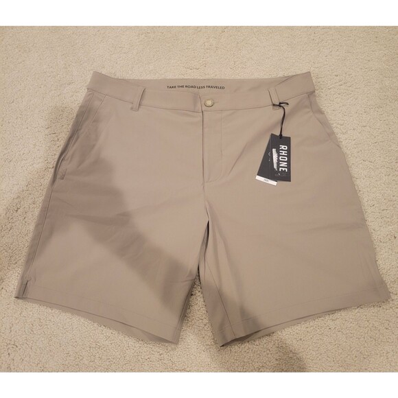 NWT Rhone 8” Resort Shorts Men's Size 35 UPF 50+ Quick Drying Sandalo MSRP $98 - Picture 2 of 11